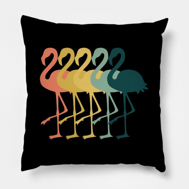 Flamingo - Flamingo Retro Pillow by Kudostees