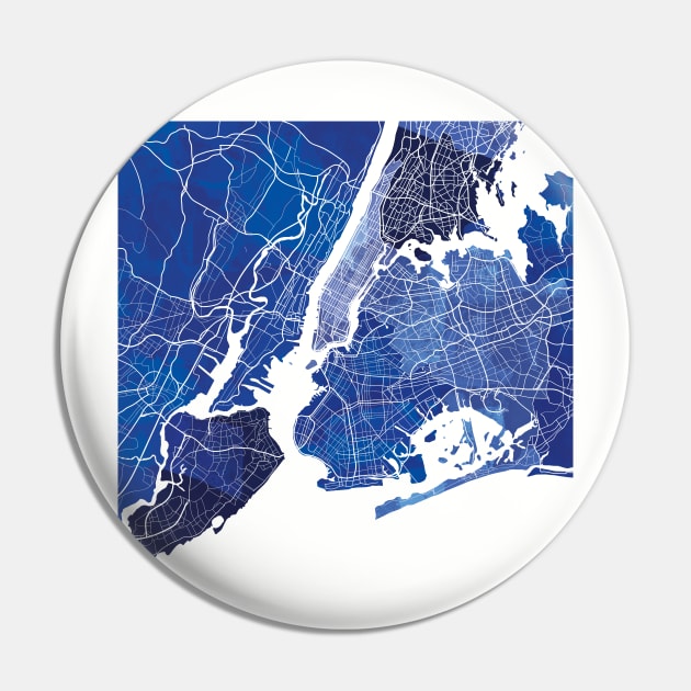 New York City Map Pin by polliadesign