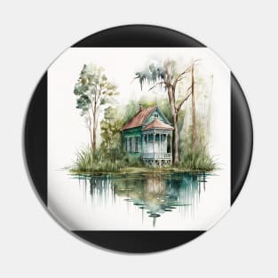 Bayou Cabin Ornament Pin