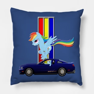 Mustang Rainbow Dash Pillow