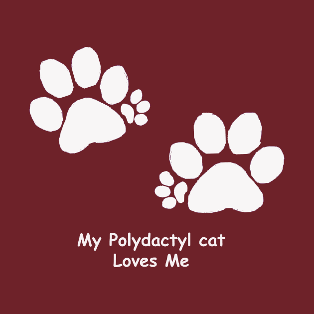 Polydactyl Paw Prints in White by BKMuir