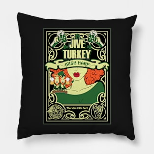 Jive Turkey Irish Harp Pillow