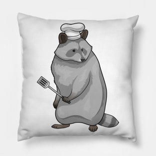 Racoon Cook Chef hat Pillow