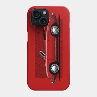 Sketchy drawing of the beautifull german roadster Phone Case