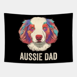 Australian Shepherd Dog Dad Tapestry