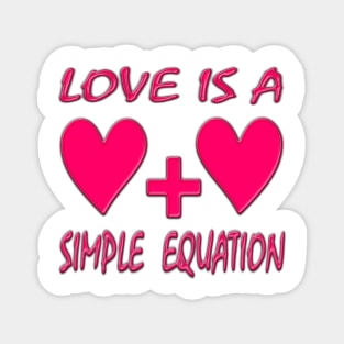 Love is a Simple Equation Magnet