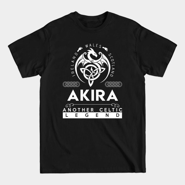 Akira Name T Shirt - Another Celtic Legend Akira Dragon Gift Item - Akira - T-Shirt