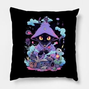 Cat spellcaster Pillow