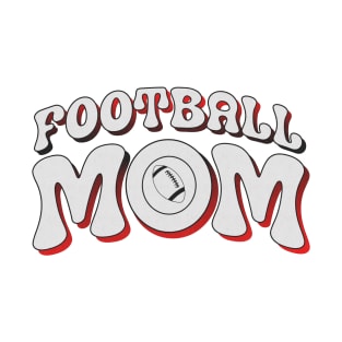 Football Mom Halftone Retro T-Shirt