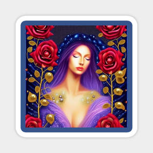 Floral Queen Enchanted Beauty Magnet