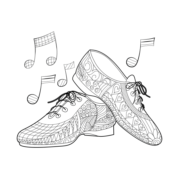 Doodled Jazz Shoes by SWON Design