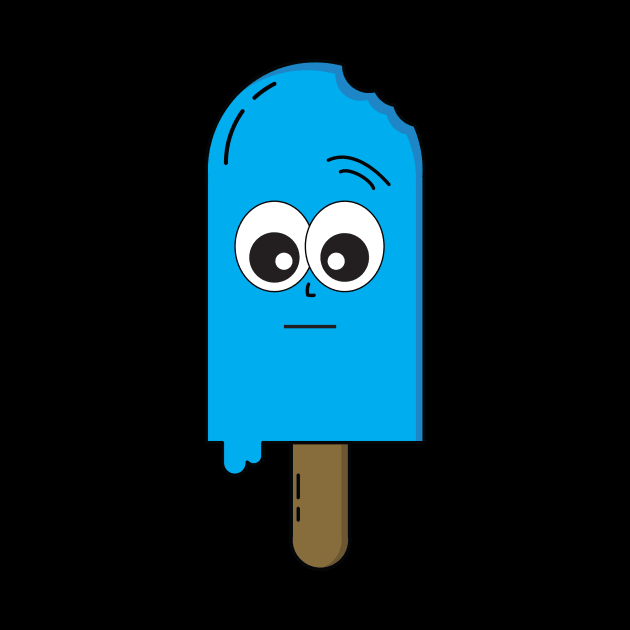 ice cream blue cartoon by Masewok