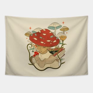 The Mushroom Boy Goblincore Tapestry