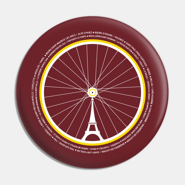 Tour de France STAGES Pin by reigedesign