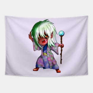 dark elf sorcerer for anime and manga fans Tapestry