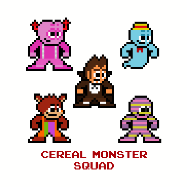 Cereal Monster Squad 8bit Pixel Art by 8-BitHero