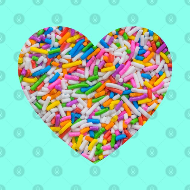 Rainbow Sprinkles Heart by love-fi