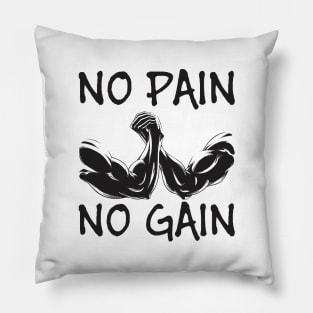 No pain no gain - Crazy gains - Nothing beats the feeling of power that weightlifting, powerlifting and strength training it gives us! A beautiful vintage design representing body positivity! Pillow
