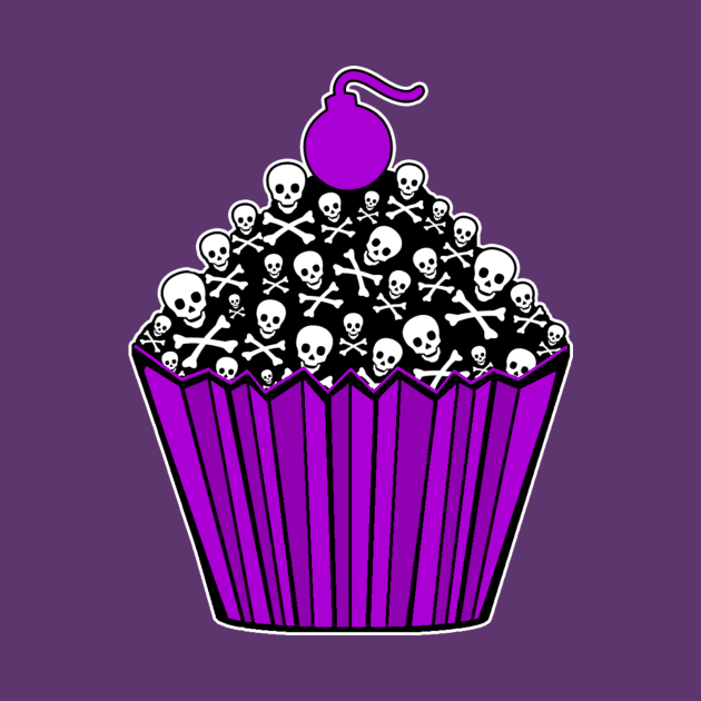 Skull Cupcake by WaywardMuse