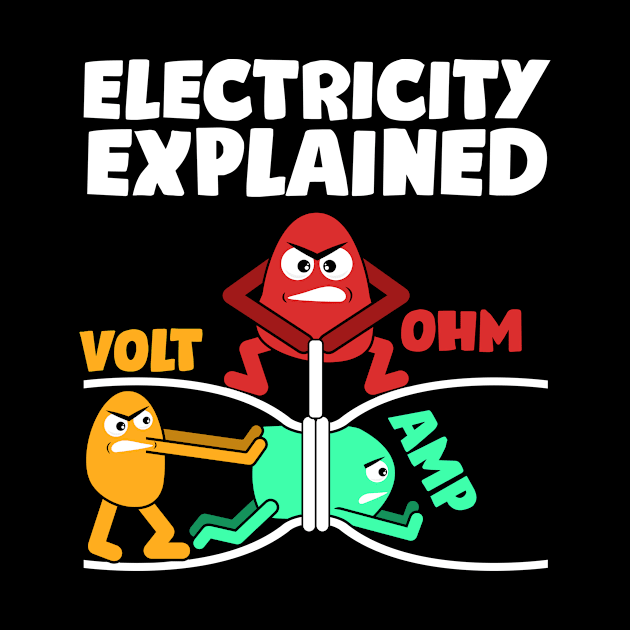 Funny Electrician Design Explains Electricity by SpruchBastler