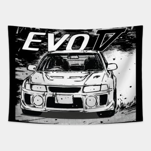 initial d lan evo 5 powerslide drift jdm Tapestry