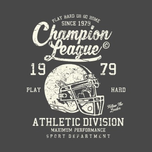 Champion League Vintage Football Design T-Shirt