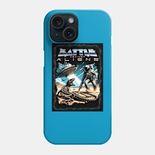 Battle Against Aliens (astronaut fighting spaceship Phone Case