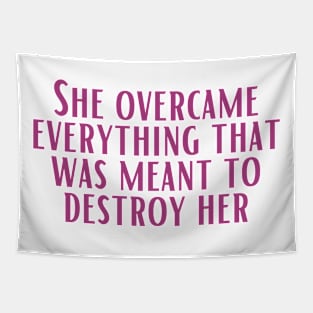 She Overcame Tapestry