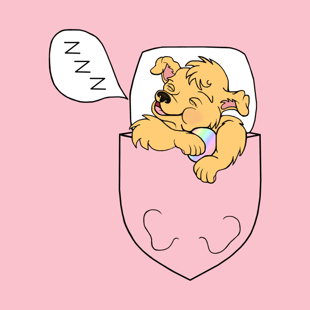 Sleepy Head Snoring Pocket Pup by Art by Deborah Camp