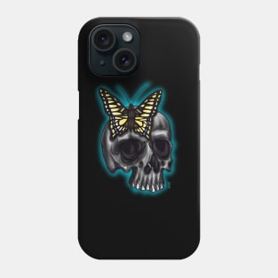 Skull and butterfly Phone Case