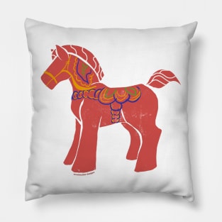 Real Dala Horse Pillow