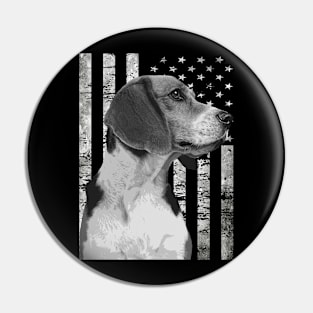 American Flag Beagle Whispers, Tee Triumph Extravaganza Pin