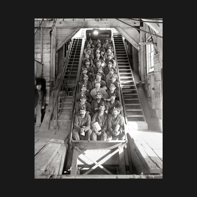 Michigan Copper Miners, 1906. Vintage Photo by historyphoto