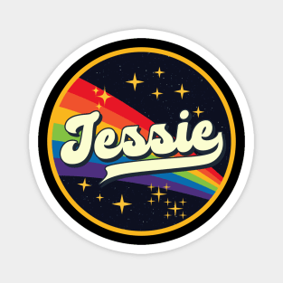 Jessie // Rainbow In Space Vintage Style Magnet