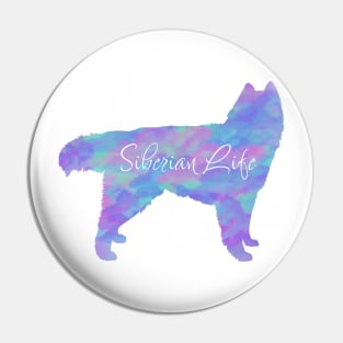 Siberian Life in Pastel Rainbow Pin