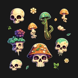 Skull Mushrooms T-Shirt