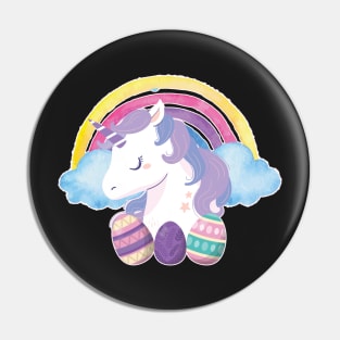 Cute Unicorn Easter Eggs Pin