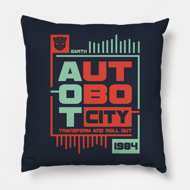 Autobot City Pillow by CRD Branding