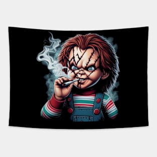 Chucky Smoking Tee: Add a Dash of Mischief Tapestry