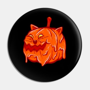 Grime Pumpkin Cat Halloween Pin