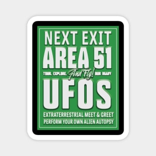 AREA 51 HIGHWAY SIGN Magnet