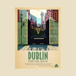 Dublin Ireland - Irish Retro Style Tourism Poster T-Shirt