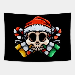 Christmas Skull Tapestry