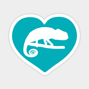 Blue Chameleon Heart for Chameleon Lovers Magnet