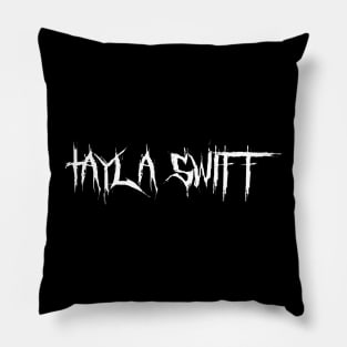 Tayla Swiff Metal Logo Pillow