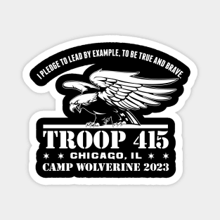 TROOP 415 - Camp Wolverine 2023 (WHITE) Magnet