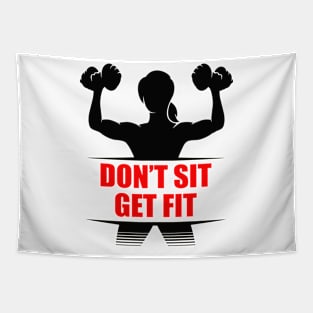 Don't Sit Get Fit Tapestry