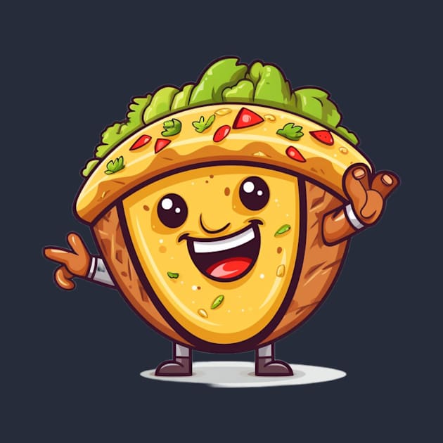 kawaii Taco cehees T-Shirt cute potatofood funny by nonagobich