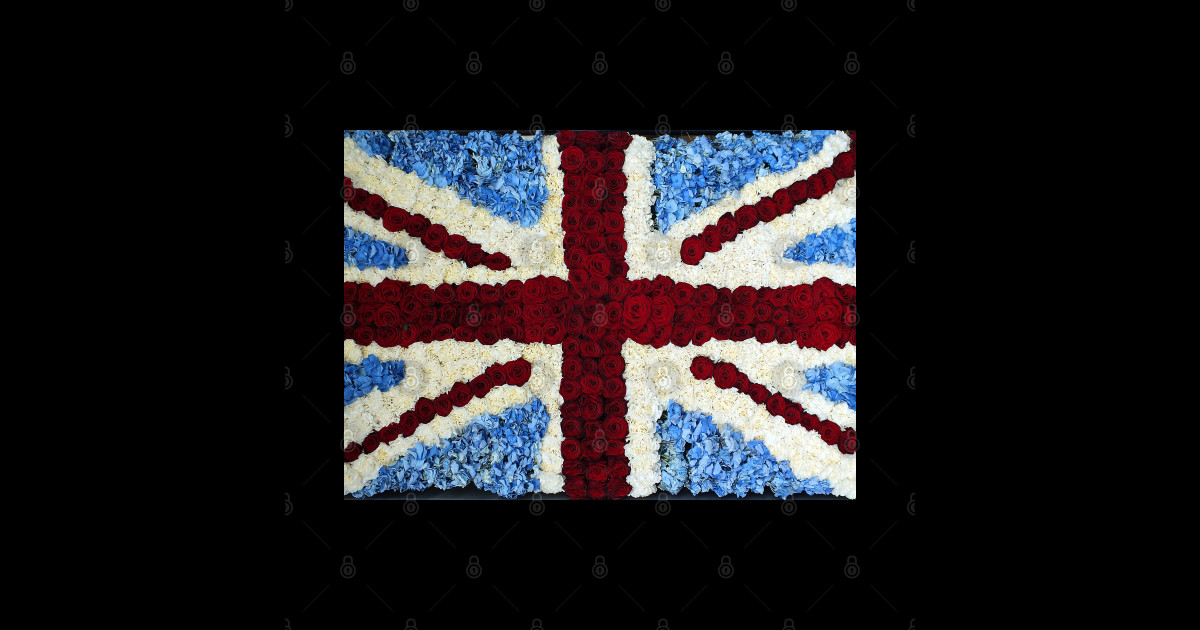 Floral Union Jack Flag Union Jack Flag Sticker TeePublic