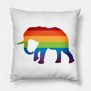 LGBT Lesbian Gay Flag Pride Elephan Pillow